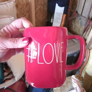 Rae Dunn Bold Red Love Mug